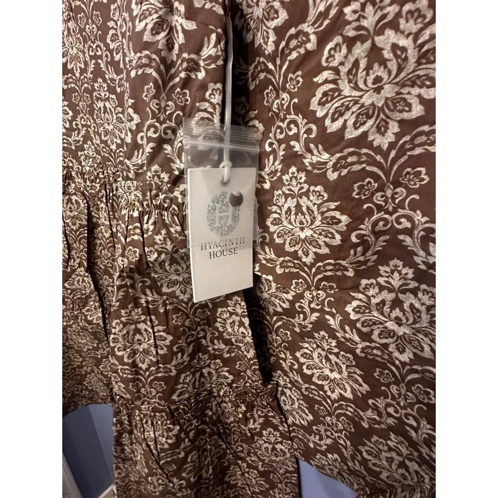 Tuckernuck Hyacinth House Moss Printed Russell‎ Mini Dress Olive XXS NWT